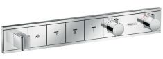 Hansgrohe RainSelect falba építhető zuhany csaptelep külső rész, 4 fogyasztó, króm 15357000
