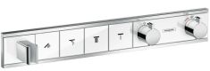 Hansgrohe RainSelect falba építhető zuhany csaptelep külső rész, 4 fogyasztó, fehér-króm 15357400