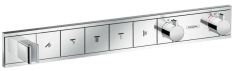 Hansgrohe RainSelect falba építhető zuhany csaptelep külső rész, 5 fogyasztó, króm 15358000