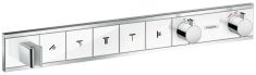 Hansgrohe RainSelect falba építhető zuhany csaptelep külső rész, 5 fogyasztó, fehér-króm 15358400