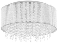 Italux ANABELLA mennyezeti kristály lámpa, G9, 6x42W, átlátszó/ezüst
