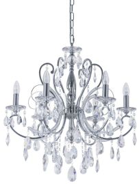 Italux BAROCCO kristály csillár, E14, 6x40W, króm