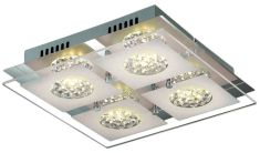 Italux DECLAN mennyezeti lámpa, LED, 1x18W, króm/fehér