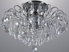 Italux FIRENZA mennyezeti kristály lámpa d48 cm, E14, 4x40W, króm/átlátszó