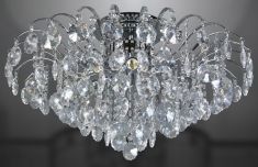 Italux FIRENZA mennyezeti kristály lámpa d62 cm, E14, 6x40W, króm/átlátszó