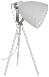 Italux FRANKLIN asztali lámpa, E27, 1x60W, matt króm/fehér