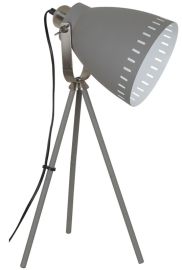 Italux FRANKLIN asztali lámpa, E27, 1x60W, matt króm/szürke