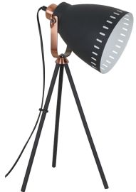 Italux FRANKLIN asztali lámpa, E27, 1x60W, vörös réz/fekete