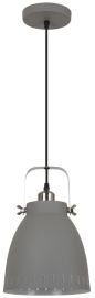 Italux FRANKLIN függőlámpa, E27, 1x60W, matt króm/szürke