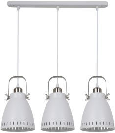 Italux FRANKLIN függőlámpa, E27, 3x60W, matt króm/fehér