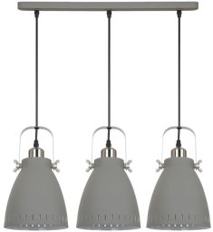 Italux FRANKLIN függőlámpa, E27, 3x60W, matt króm/szürke