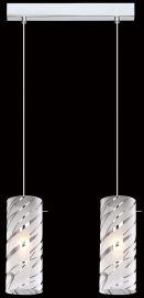 Italux HALO függőlámpa, E27, 2x60W, króm/fehér