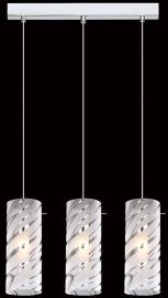 Italux HALO függőlámpa, E27, 3x60W, króm/fehér