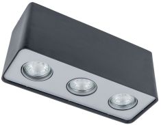 Italux HARRIS mennyezeti spot lámpa 10x28 cm, GU10, 3x50W, fekete