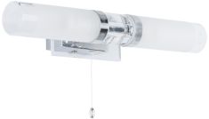 Italux HOOK fali lámpa, E14, 2x40W, króm/fehér