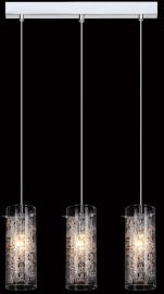 Italux IBIZA függőlámpa, E14, 3x40W, átlátszó/króm