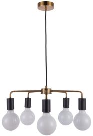 Italux IRINA csillár, E27, 5x60W, arany/fekete