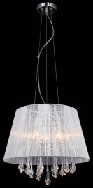 Italux ISLA függőlámpa kristály dekorral d40 cm, E14, 3x40W, fehér