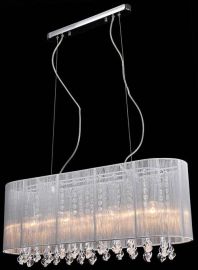 Italux ISLA függőlámpa kristály dekorral, E14, 4x40W, fehér