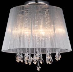 Italux ISLA mennyezeti lámpa kristály dekorral d40 cm, E14, 3x40W, fehér