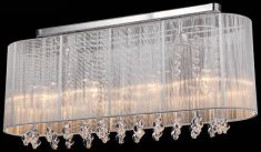 Italux ISLA mennyezeti lámpa kristály dekorral, E14, 4x40W, fehér