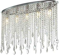 Italux KAAS mennyezeti kristály lámpa, E14, 5x40W, króm