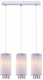 Italux LANA függőlámpa kristály dekorral, E14, 3x40W, króm/fehér