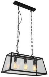 Italux LAVERNO függőlámpa, E27, 3x60W, fekete