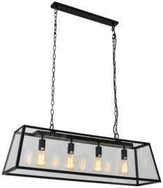 Italux LAVERNO függőlámpa, E27, 4x60W, fekete