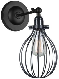 Italux LESTO fali lámpa, E27, 1x40W, fekete