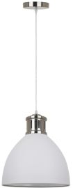 Italux LOLA függőlámpa, E27, 1x60W, matt króm/fehér