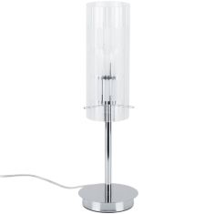 Italux MAX asztali lámpa, E27, 1x60W, króm/átlátszó