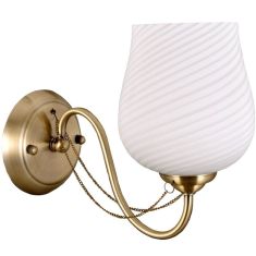 Italux METAMO fali lámpa, E27, 1x60W, arany/fehér