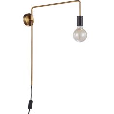 Italux MONIQ fali lámpa, E27, 1x60W, arany/fekete