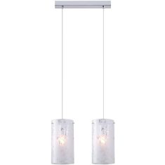 Italux RICO függőlámpa, E27, 2x60W, króm/fehér