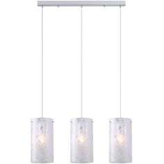 Italux RICO függőlámpa, E27, 3x60W, króm/fehér