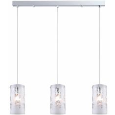 Italux SENSE függőlámpa, E27, 3x60W, króm/fehér