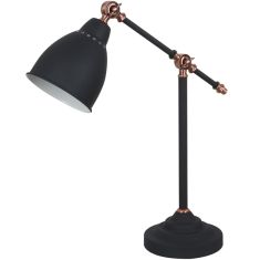 Italux SONNY asztali lámpa, E27, 1x60W, fekete/réz/fehér