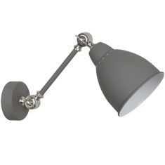 Italux SONNY fali lámpa, 52x38.5x14.3cm, E27, 1x60W, szürke/szatén nikkel/fehér