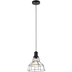 Italux SYNTHIA függőlámpa, d20cm, E27, 1x60W, fekete