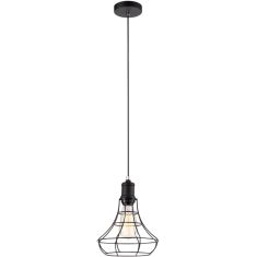 Italux SYNTHIA függőlámpa, d21cm, E27, 1x60W, fekete