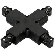 Italux TRACK kereszt csatlakozó sínes világításhoz, fekete