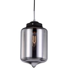 Italux TUBE függőlámpa, d17cm, E27, 1x60W, fekete/szürke