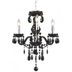 Italux WHIZ csillár, kristály dekorral, d48cm, E14, 3x40W, króm/fekete