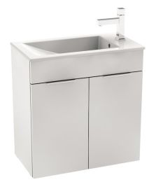 Jika CUBE mosdószekrény 60x34 cm-es mosdóval, 2 ajtóval, fehér H4536311763001