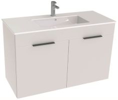 Jika CUBE mosdószekrény mosdóval, 2 ajtó, 100x43 cm, fehér H4536511763001