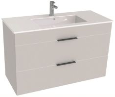 Jika CUBE mosdószekrény mosdóval, 2 fiók, 100x43 cm, fehér H4536521763001