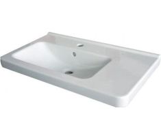 Jika CUBITO asszimetrikus mosdó 75 cm, jobb, csaplyukkal, fehér H8124220001041