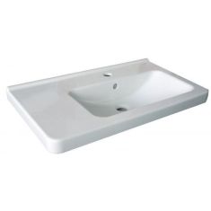 Jika CUBITO asszimetrikus mosdó 75 cm, bal, csaplyukkal, fehér H8124210001041