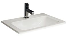 Jika CUBITO beépíthető mosdó 55 cm, 1 csaplyukkal, Jika perla fehér H8174221001041